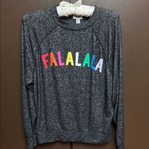 PINK Victoria's Secret Grey Holiday Sweatshirt. Oversized XS